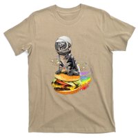 Funny Catronaut Cat Astronaut In Space Hamburger Astrocat T-Shirt