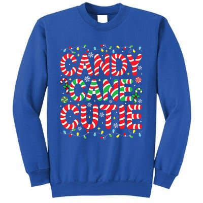 Funny Christmas Candy Cane Lover Crew Xmas Candy Cane Cutie Sweatshirt