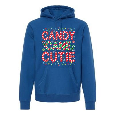 Funny Christmas Candy Cane Lover Crew Xmas Candy Cane Cutie Premium Hoodie