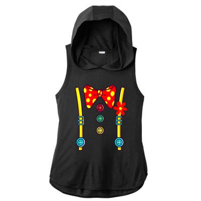 Funny Clown Costume Halloween Vintage Ladies PosiCharge Tri-Blend Wicking Draft Hoodie Tank