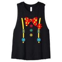 Funny Clown Costume Halloween Vintage Women's Racerback Cropped Tank