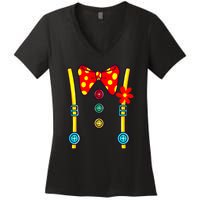 Funny Clown Costume Halloween Vintage Women's V-Neck T-Shirt