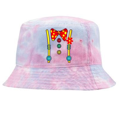 Funny Clown Costume Halloween Vintage Tie-Dyed Bucket Hat