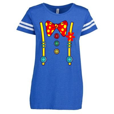 Funny Clown Costume Halloween Vintage Enza Ladies Jersey Football T-Shirt