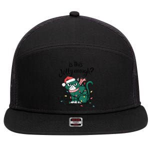 Funny Cat Christmas Ornats Matching Costume Gift 7 Panel Mesh Trucker Snapback Hat