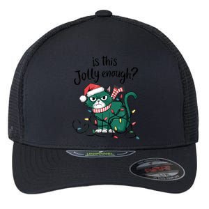 Funny Cat Christmas Ornats Matching Costume Gift Flexfit Unipanel Trucker Cap