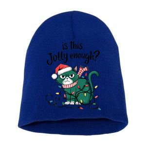 Funny Cat Christmas Ornats Matching Costume Gift Short Acrylic Beanie