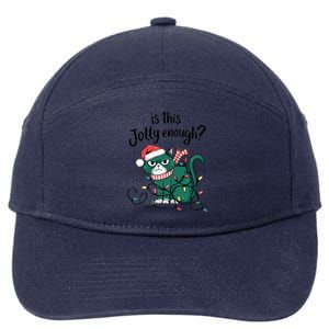 Funny Cat Christmas Ornats Matching Costume Gift 7-Panel Snapback Hat