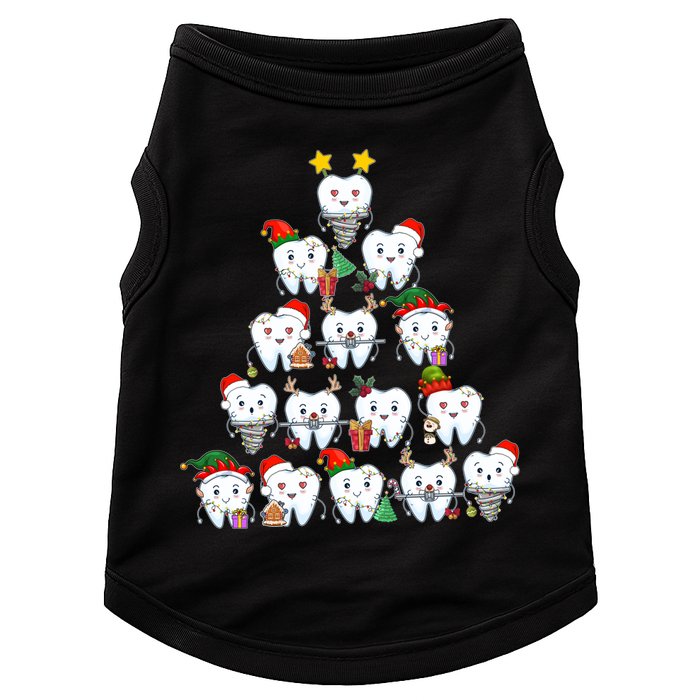 Funny Cute Christmas Dentistree Tooth Tree Doggie Tank
