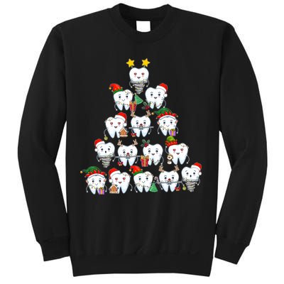 Funny Cute Christmas Dentistree Tooth Tree Sweatshirt