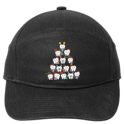 Funny Cute Christmas Dentistree Tooth Tree 7-Panel Snapback Hat