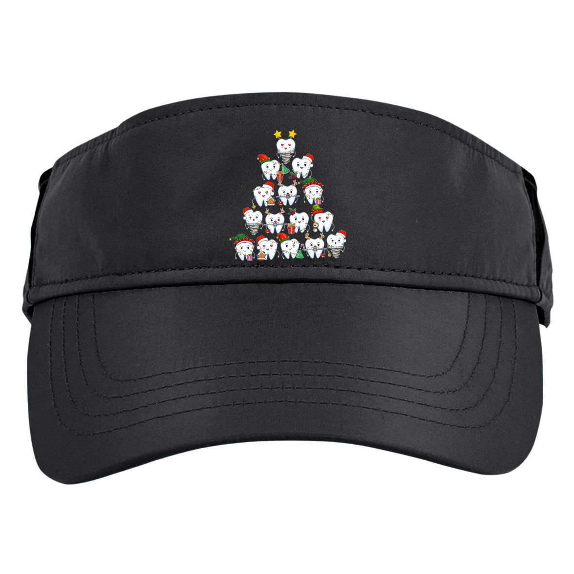 Funny Cute Christmas Dentistree Tooth Tree Adult Drive Performance Visor