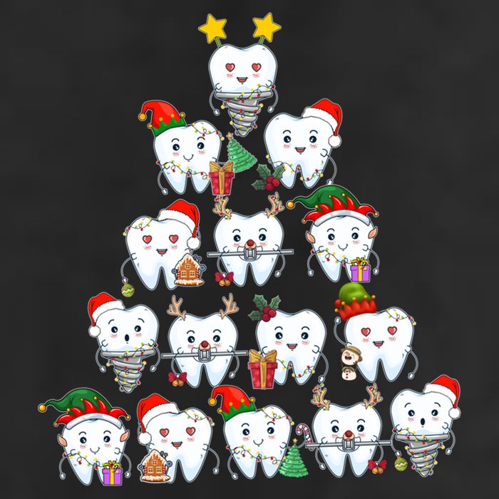 Funny Cute Christmas Dentistree Tooth Tree Adult Drive Performance Visor