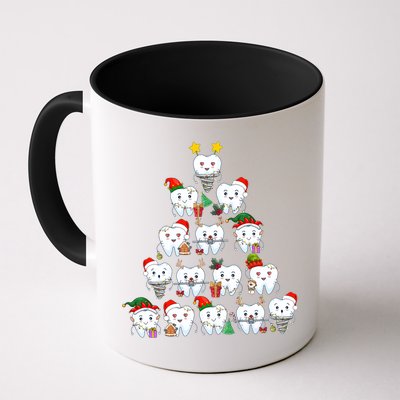 Funny Cute Christmas Dentistree Tooth Tree Mug