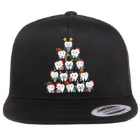 Funny Cute Christmas Dentistree Tooth Tree Flatbill Hat