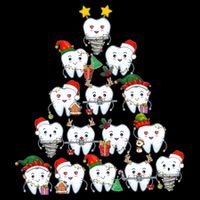 Funny Cute Christmas Dentistree Tooth Tree Flatbill Hat