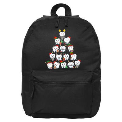 Funny Cute Christmas Dentistree Tooth Tree 16 in Basic Backpack