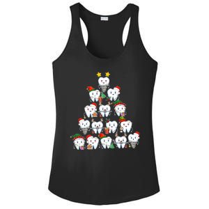 Funny Cute Christmas Dentistree Tooth Tree Ladies PosiCharge Competitor Racerback Tank