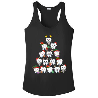 Funny Cute Christmas Dentistree Tooth Tree Ladies PosiCharge Competitor Racerback Tank