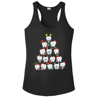 Funny Cute Christmas Dentistree Tooth Tree Ladies PosiCharge Competitor Racerback Tank