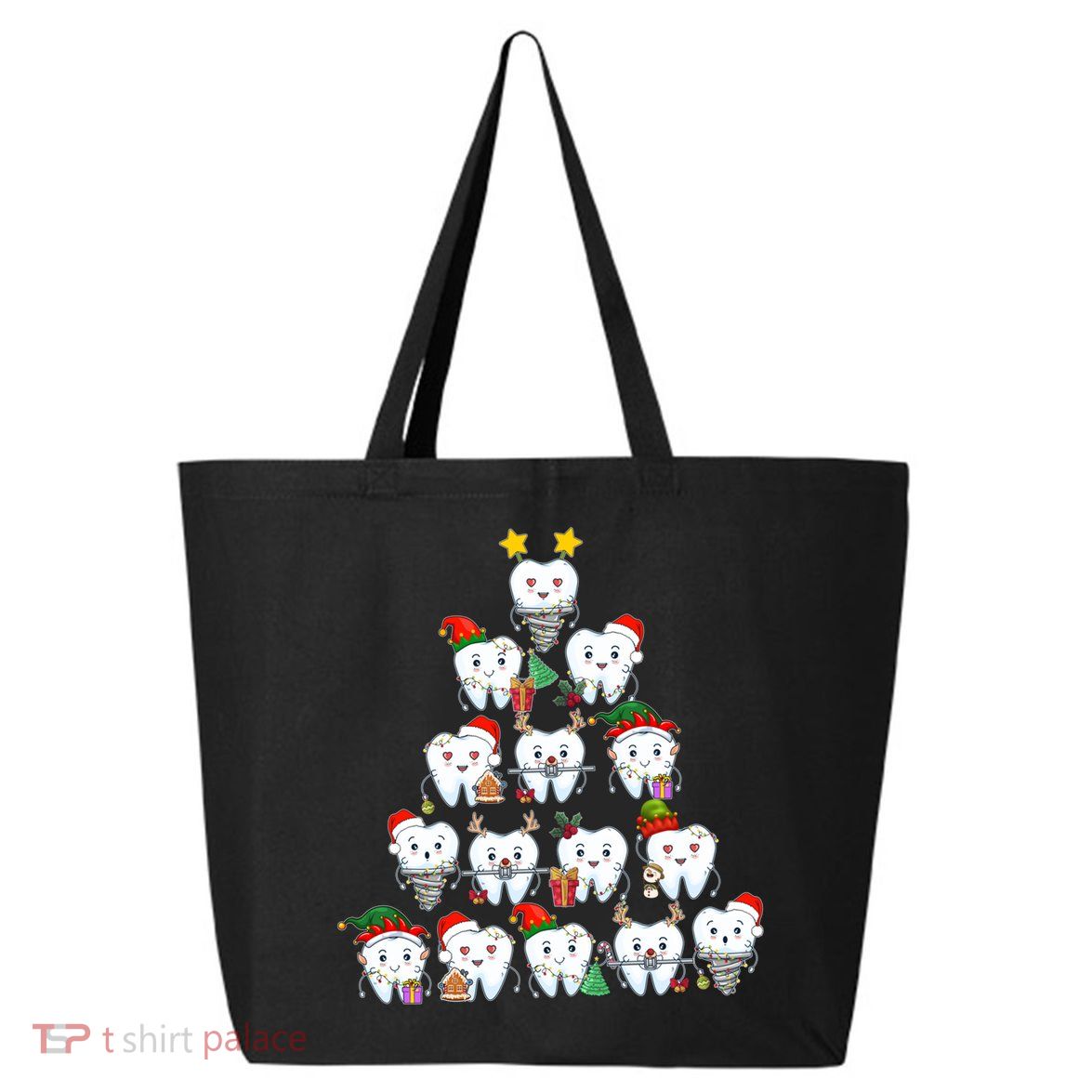Funny Cute Christmas Dentistree Tooth Tree 25L Jumbo Tote