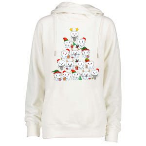 Funny Cute Christmas Dentistree Tooth Tree Womens Funnel Neck Pullover Hood