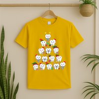 Funny Cute Christmas Dentistree Tooth Tree T-Shirt