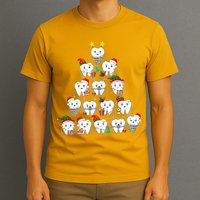 Funny Cute Christmas Dentistree Tooth Tree T-Shirt
