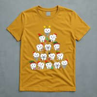 Funny Cute Christmas Dentistree Tooth Tree T-Shirt