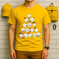 Funny Cute Christmas Dentistree Tooth Tree T-Shirt