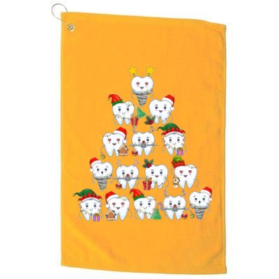 Funny Cute Christmas Dentistree Tooth Tree Golf Towel
