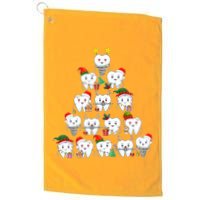Funny Cute Christmas Dentistree Tooth Tree Golf Towel