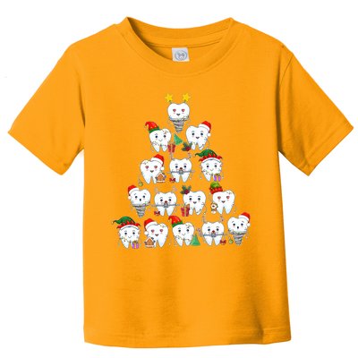Funny Cute Christmas Dentistree Tooth Tree Toddler T-Shirt