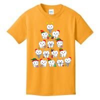 Funny Cute Christmas Dentistree Tooth Tree Kids T-Shirt