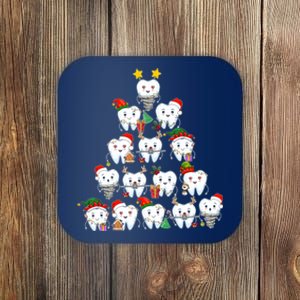 Funny Cute Christmas Dentistree Tooth Tree Coaster