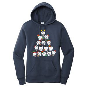 Funny Cute Christmas Dentistree Tooth Tree Women's Pullover Hoodie