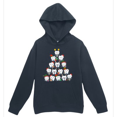 Funny Cute Christmas Dentistree Tooth Tree Urban Pullover Hoodie