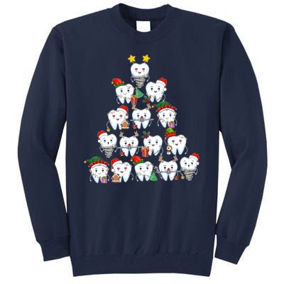 Funny Cute Christmas Dentistree Tooth Tree Tall Sweatshirt