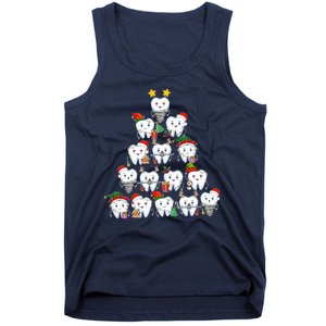 Funny Cute Christmas Dentistree Tooth Tree Tank Top