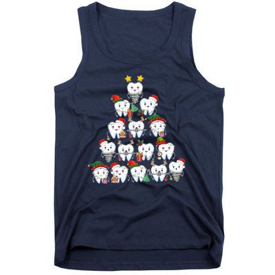 Funny Cute Christmas Dentistree Tooth Tree Tank Top