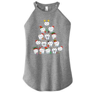 Funny Cute Christmas Dentistree Tooth Tree Women's Perfect Tri Rocker Tank