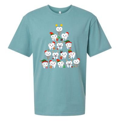 Funny Cute Christmas Dentistree Tooth Tree Sueded Cloud Jersey T-Shirt