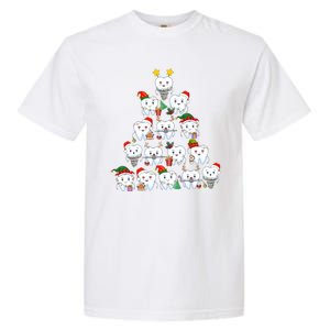 Funny Cute Christmas Dentistree Tooth Tree Garment-Dyed Heavyweight T-Shirt