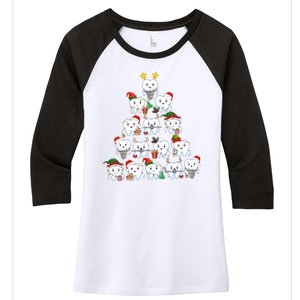 Funny Cute Christmas Dentistree Tooth Tree Women's Tri-Blend 3/4-Sleeve Raglan Shirt