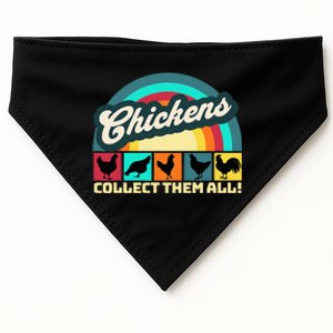 Funny Chicken Collector Farm Life USA-Made Doggie Bandana