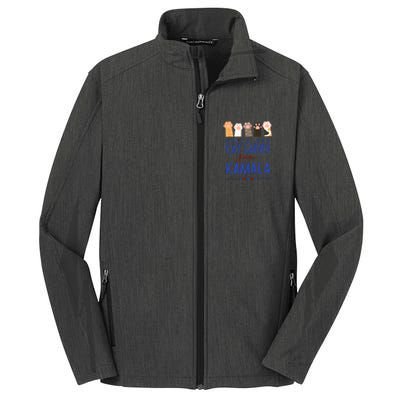 Funny Childless Cat Ladies For Kamala Harris 2024 President Core Soft Shell Jacket