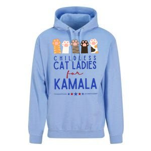 Funny Childless Cat Ladies For Kamala Harris 2024 President Unisex Surf Hoodie