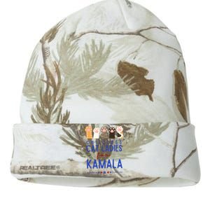 Funny Childless Cat Ladies For Kamala Harris 2024 President Kati Licensed 12" Camo Beanie