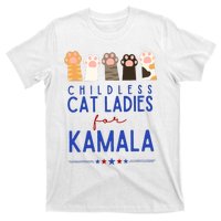 Funny Childless Cat Ladies For Kamala Harris 2024 President T-Shirt