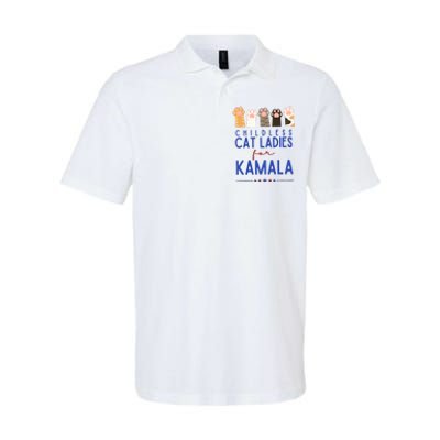 Funny Childless Cat Ladies For Kamala Harris 2024 President Softstyle Adult Sport Polo